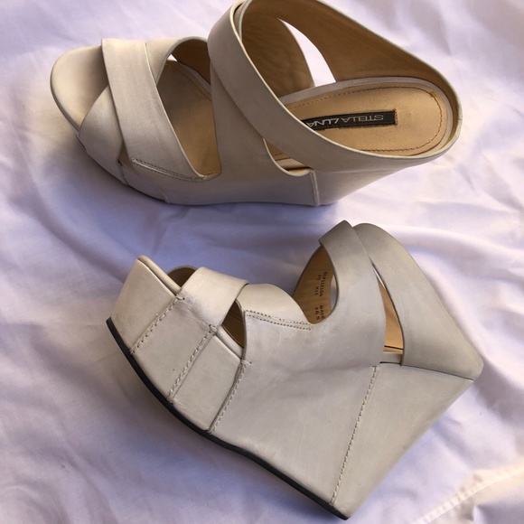 Stella Luna White Platform Wedge Sandal - Picture 10 of 13